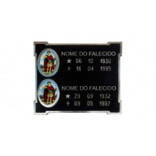 Placa com duas Fotos 